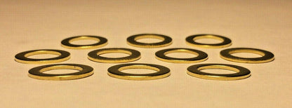 New Lot of 10, 5/8" Brass Plated Steel Washer Lamp Part, 1/8IP Slip (3/8") SW729 - Stone Door Lamps
