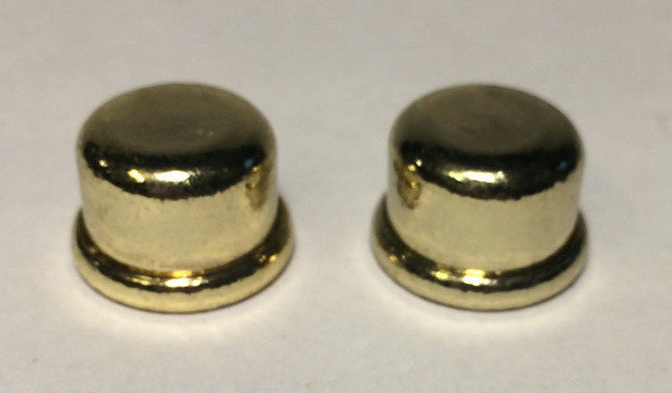 New 9/16" inch Brass Plated & Lacquered Oil Glass Kerosene Lamp Finial Lot of 2