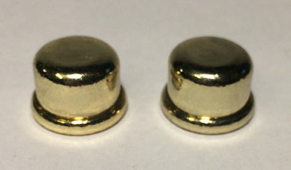 New 9/16" inch Brass Plated & Lacquered Oil Glass Kerosene Lamp Finial Lot of 2