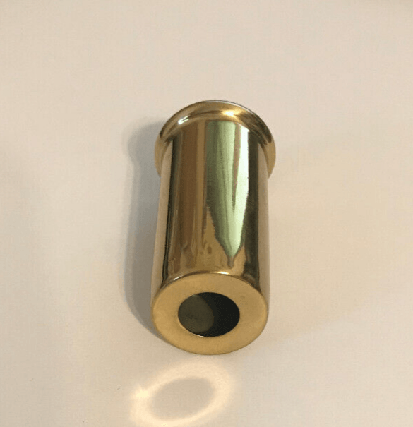 New Solid Brass Lamp Spacer Neck, 1/8IP(3/8") Slip, 2" Ht. Polished & Lacq LS160