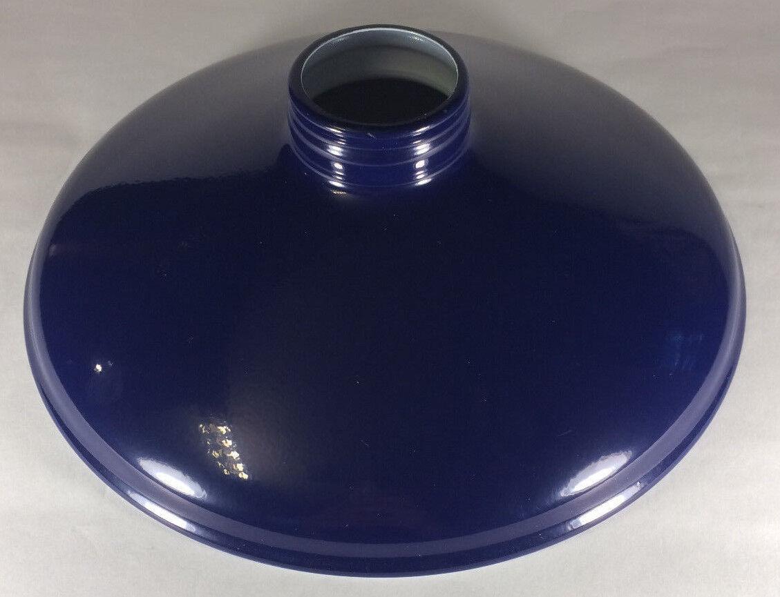 2.25 X 10 Blue Porcelain Industrial Style Metal Cone Lamp Light Shade Pendant - Stone Door Lamps