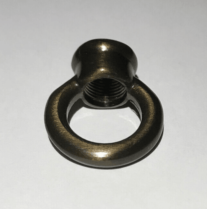 New 1" Cast Brass Loop With Wire Way Antique Bronze Finish 1/8F Tap(3/8") BL954B - Stone Door Lamps