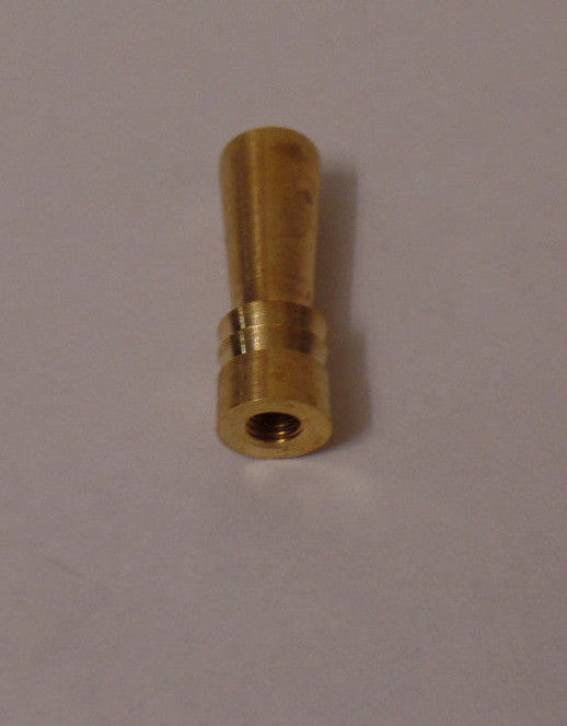 New Unfinished Brass Deco Style Lamp Finial , 1/4-27F, 1 7/16" ht. #BF085U