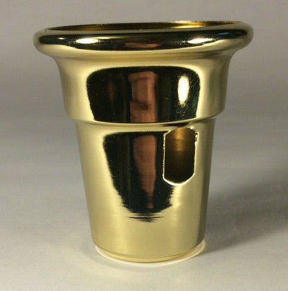 New Brass Plated Swing Arm Cup w/ Side Outlet For Cup Harps, 2 1/2" Tall, #HC772