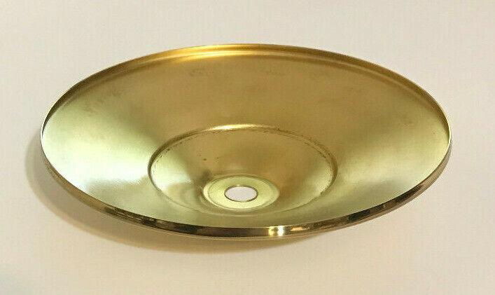 New 5" Solid Spun Brass Vase Cap, Lamp Cap, Polished & Lacquered, 1/8 IP VC615 - Stone Door Lamps