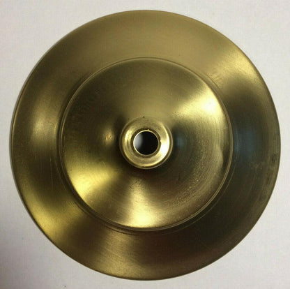 New 6" Solid Spun Brass Vase Cap, Lamp Cap, Unfinished Brass, 1/8 IP VC619U - Stone Door Lamps