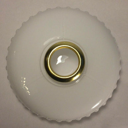 New Opal White Glass Oil Lamp Font For Cast Iron Wall Bracket No. 2 Collar #100 - Stone Door Lamps