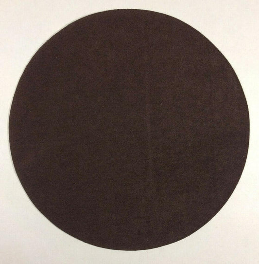 New 6 1/2" Round Brown Felt Pad W/ Adhesive Back For Lamp Bases #BF207