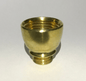 New 3/4" Unfinished Brass Cut Nozzle Adapter, 3/8F (5/8") to 1/8M (3/8") Thread - Stone Door Lamps