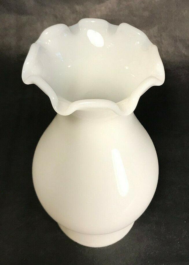 New 3" x 7" White Opal Glass Lamp Chimney With Crimp Top For #2 burners USA #939