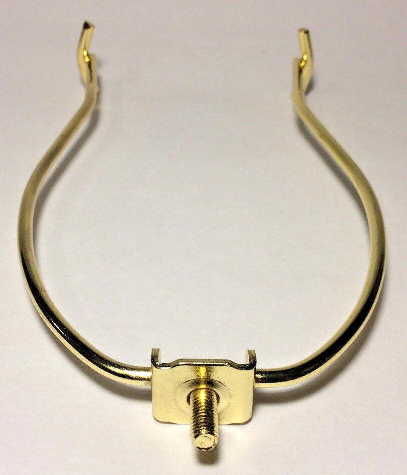 New 8" BRASS PLATED STEEL LAMP CUP HARP SHADE HOLDER (6" Actual Height) #HAR90 - Stone Door Lamps