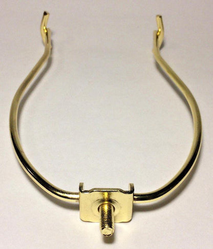 New 8" BRASS PLATED STEEL LAMP CUP HARP SHADE HOLDER (6" Actual Height) #HAR90 - Stone Door Lamps