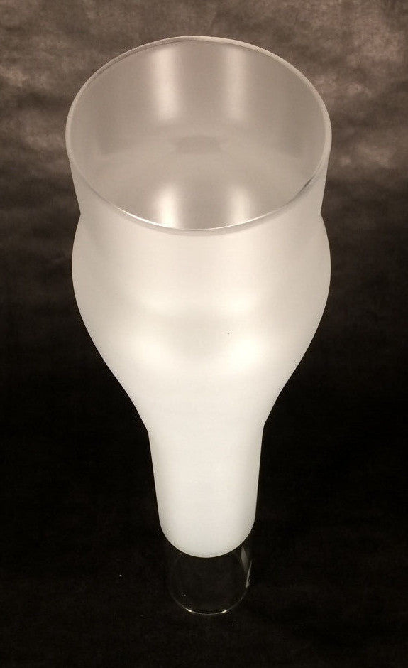 3" x 14" Tall 3/4 Frost Glass Kerosene Oil Electric Lamp Chimney #2 Burner CH973