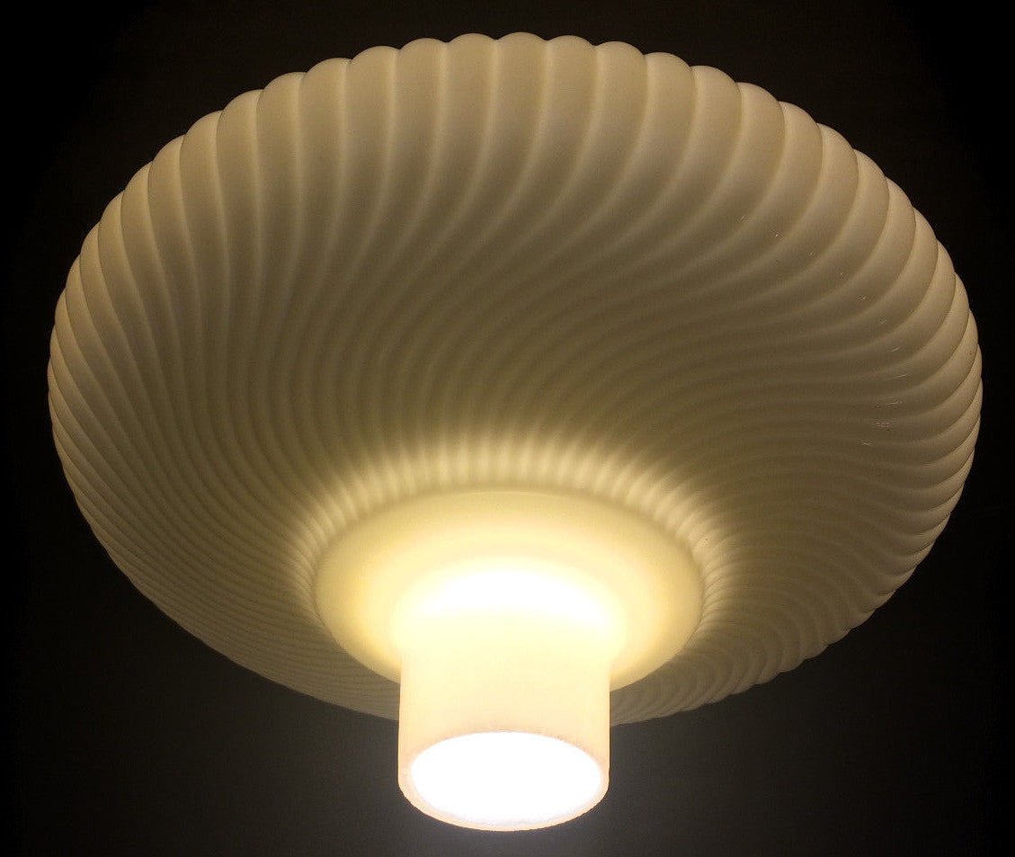 New 14" Antique Style Rib Swirl Nu-Gold Torchiere Lamp Shade Made in USA TS000