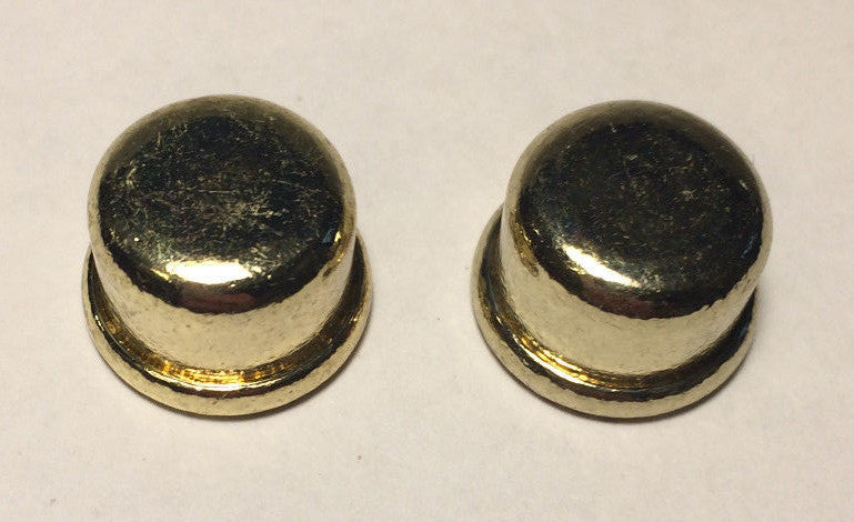 New 9/16" inch Brass Plated & Lacquered Oil Glass Kerosene Lamp Finial Lot of 2