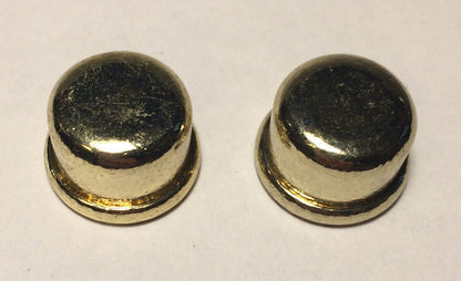 New 9/16" inch Brass Plated & Lacquered Oil Glass Kerosene Lamp Finial Lot of 2