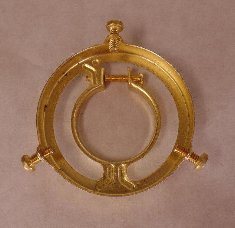 New Brass Plated Steel 2 1/4" Fitter, Clamp - on Type Lamp Shade Holder SHH87 - Stone Door Lamps