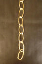 New 3' Brass Plated 8 Gauge Steel Chandelier Fixture Oval Lamp Chain #FC992 - Stone Door Lamps