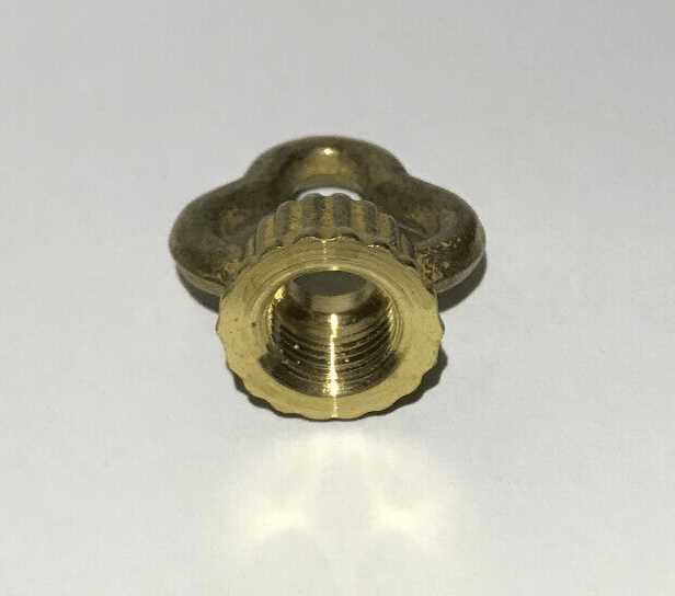 New 1" Unfinished Cast Brass Fixture Loop With Wire Way, 1/8F Tap(3/8") #BL986U - Stone Door Lamps