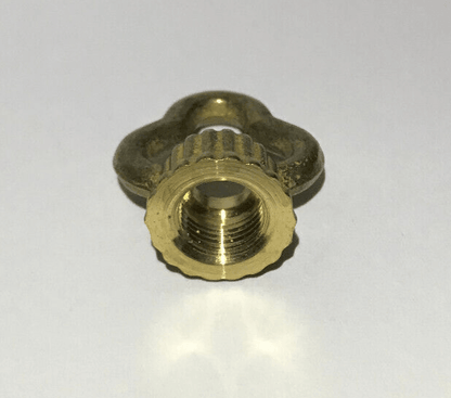 New 1" Unfinished Cast Brass Fixture Loop With Wire Way, 1/8F Tap(3/8") #BL986U - Stone Door Lamps