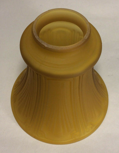 New Satin Amber Pan Light Fixture Shade, 2 1/4" Fitter, 5.5" Tall, USA, #PS601