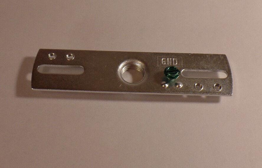 New 4 1/8" Steel Crossbar For Canopy & Lamps, 1/4F Tap, Ground Screw, 14 Gauge - Stone Door Lamps