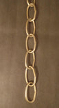 New 3' Antique Brass Finish 8 Gauge Steel Chandelier Fixture Oval Lamp Chain - Stone Door Lamps
