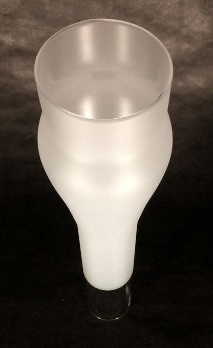 3" x 14" Tall 3/4 Frost Glass Kerosene Oil Electric Lamp Chimney #2 Burner CH973 - Stone Door Lamps
