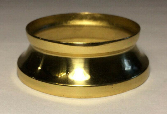 New Spun Brass Connector For Lamp Bases & Fonts, 2 11/16"x2 1/4"x7/8" P&L #LC107 - Stone Door Lamps