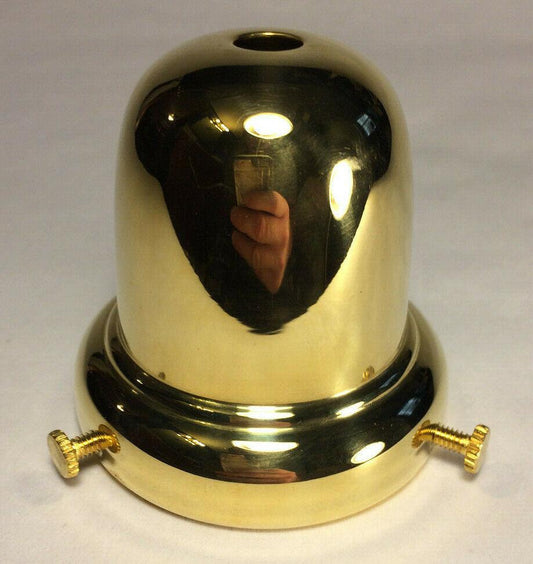 NEW 2 1/4" Fitter Unfinished Brass Bell Fixture Lamp Shade Holder, #SHH78U - Stone Door Lamps