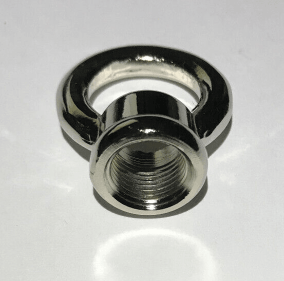 New 1" Cast Brass Loop With Wire Way, Nickel Plated Finish 1/8F Tap(3/8") BL954N - Stone Door Lamps