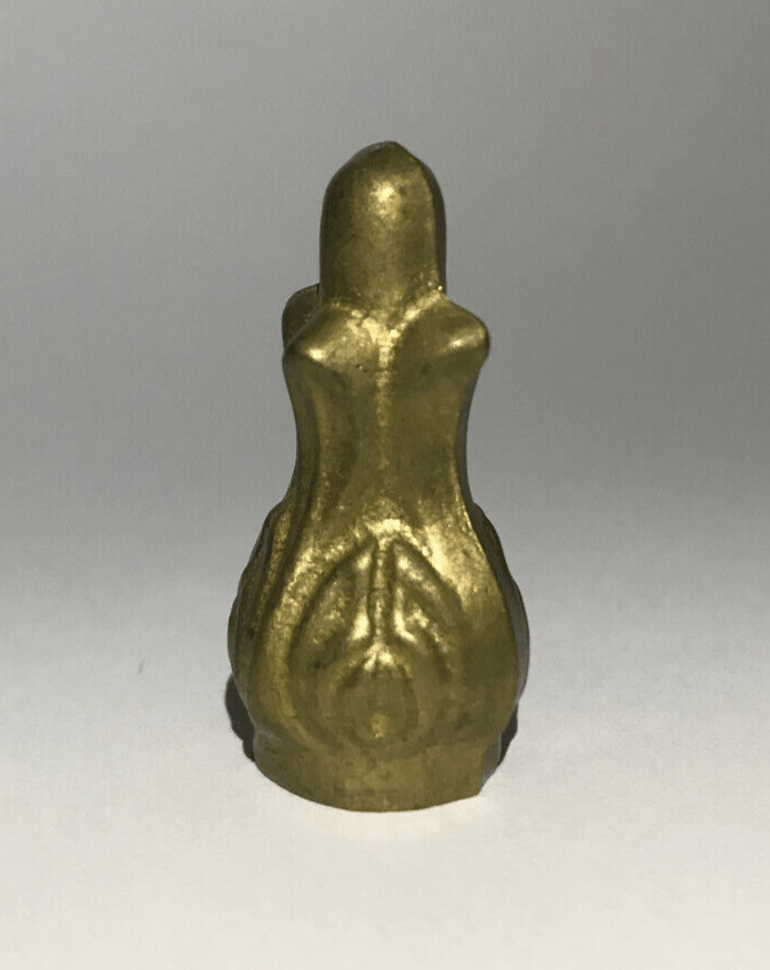 New 1 3/8" Height Unfinished Cast Brass Leaf Lamp Finial, 1/8F Tap(3/8") #BF931U - Stone Door Lamps