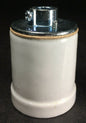 New Medium Base (E26) Keyless Glazed Porcelain Lamp Socket With Flange #PS712
