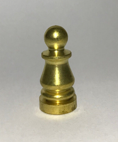 New 1" Height Unfinished Brass Colonial Lamp Finial, 1/4-27F Tap, #BF967U