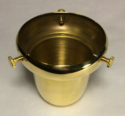 NEW 2 1/4" Fitter Unfinished Brass Bell Fixture Lamp Shade Holder, #SHH78U