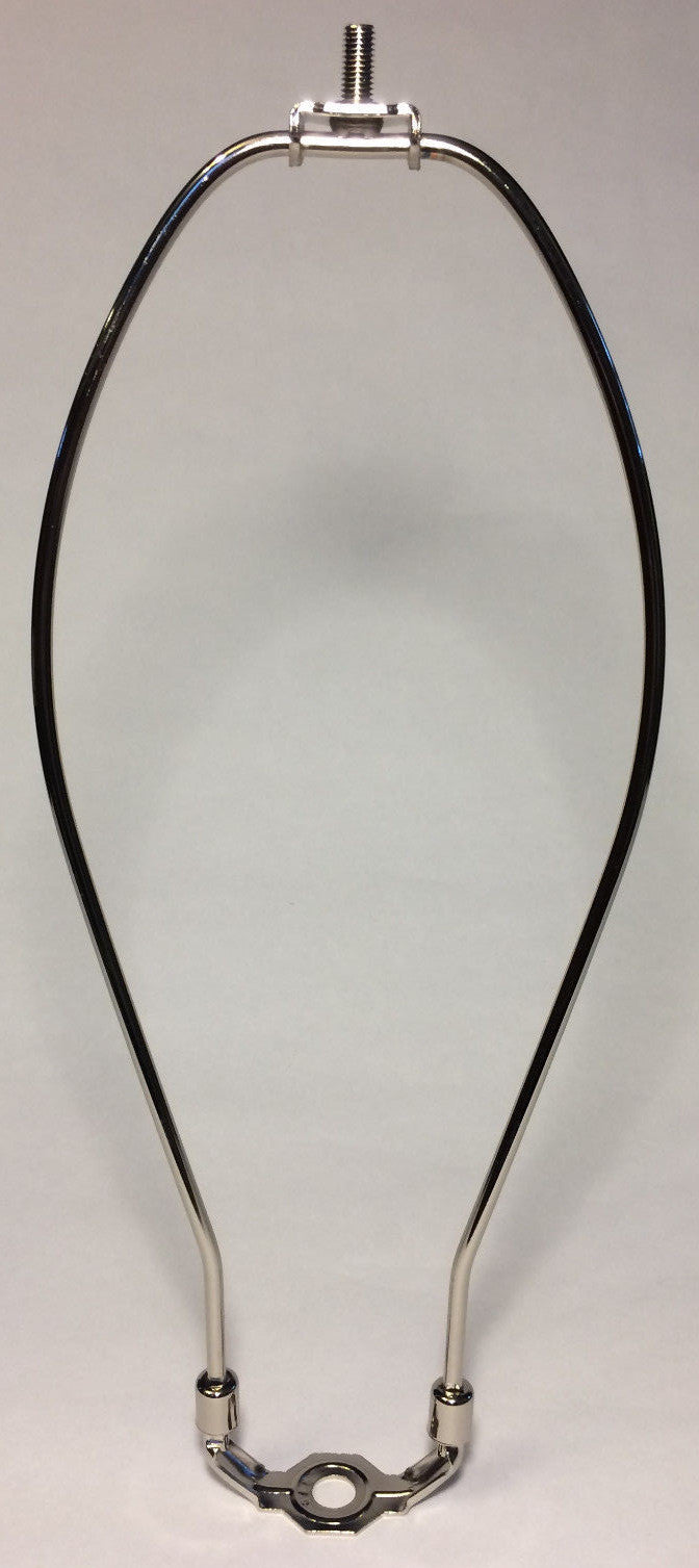 New 12" Nickel Finish Lamp HARP Shade Holder w/Base for Lamp Repair  #HAR64N