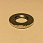 New Nickel Plated Brass Knurled Locknut, 1/8 IP Threads, 3/4" O.D. #LN720N - Stone Door Lamps