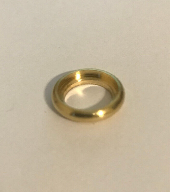 New 1/2" Unfinished Turned Brass Seating Ring, Check Ring, 1/8 IP Slip, #SR519U