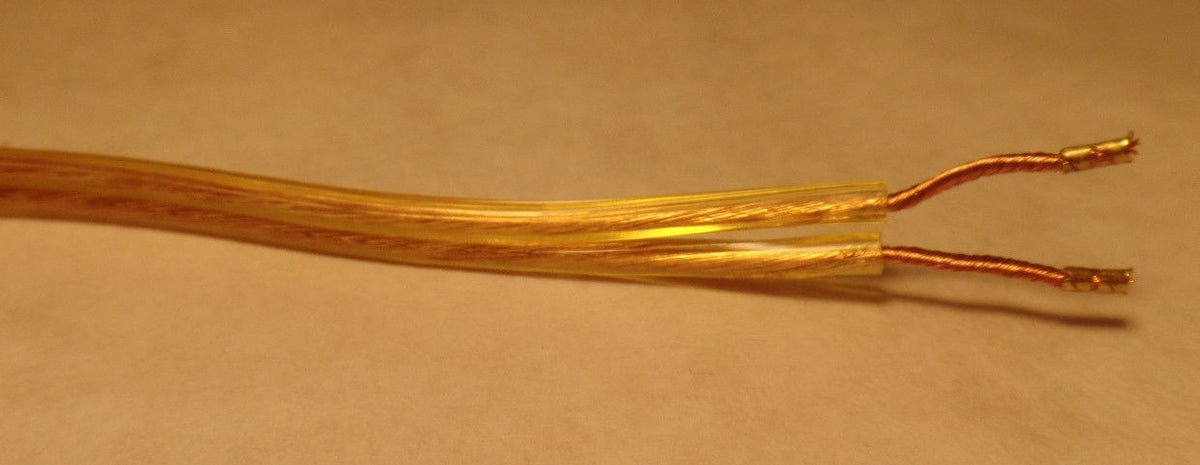 NEW 6 feet Clear Gold 18/2 Plastic Covered Lamp Cord Plug Set SPT-1, U.L. #CS702