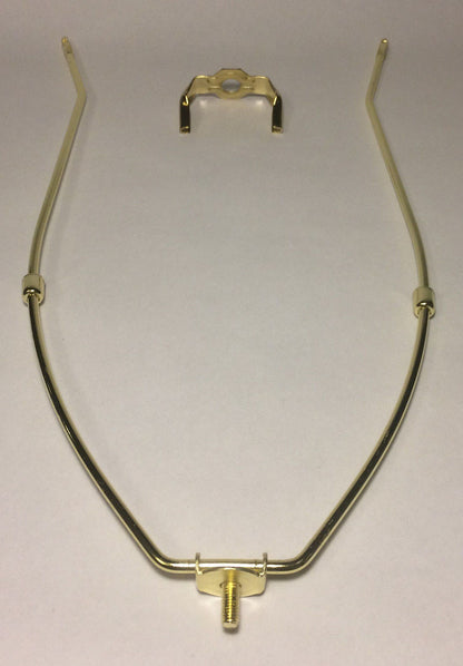 14" Brass Lamp HARP Shade Holder w/Base for Lamp Repair Regular  Weight  #HAR66