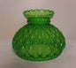 NEW 7" Diamond Quilted Dark Green Glass Oil Student Lamp Shade Crimp Top  #PS665