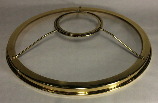 New 10" Fitter Solid Brass Shade Ring Holder For No. 2 Brass Plated Burners #730 - Stone Door Lamps