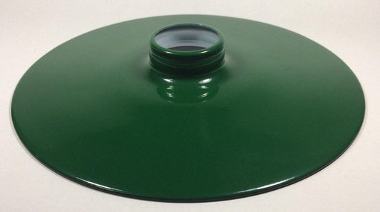 New 10 1/4" Flat Green Metal Industrial Style Lamp Shade Porcelain Enamel Finish - Stone Door Lamps
