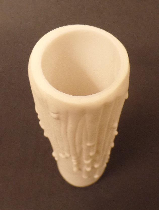 New 6" Flat White PolyBeesWax Chandelier Lamp Candle Cover w/ Drips, Standard - Stone Door Lamps