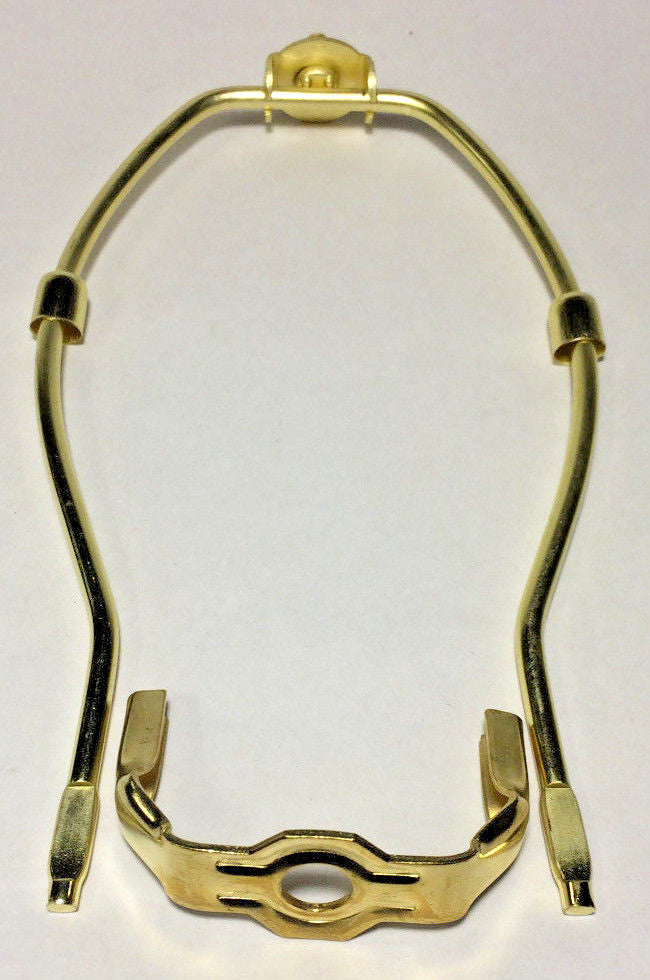 NEW 8 1/2" Heavy Duty Brass Plated Lamp Harp with Base Shade Holder  #HAR43