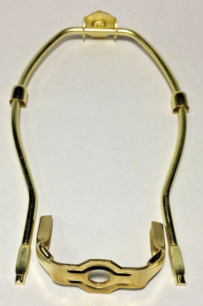 NEW 8 1/2" Heavy Duty Brass Plated Lamp Harp with Base Shade Holder  #HAR43