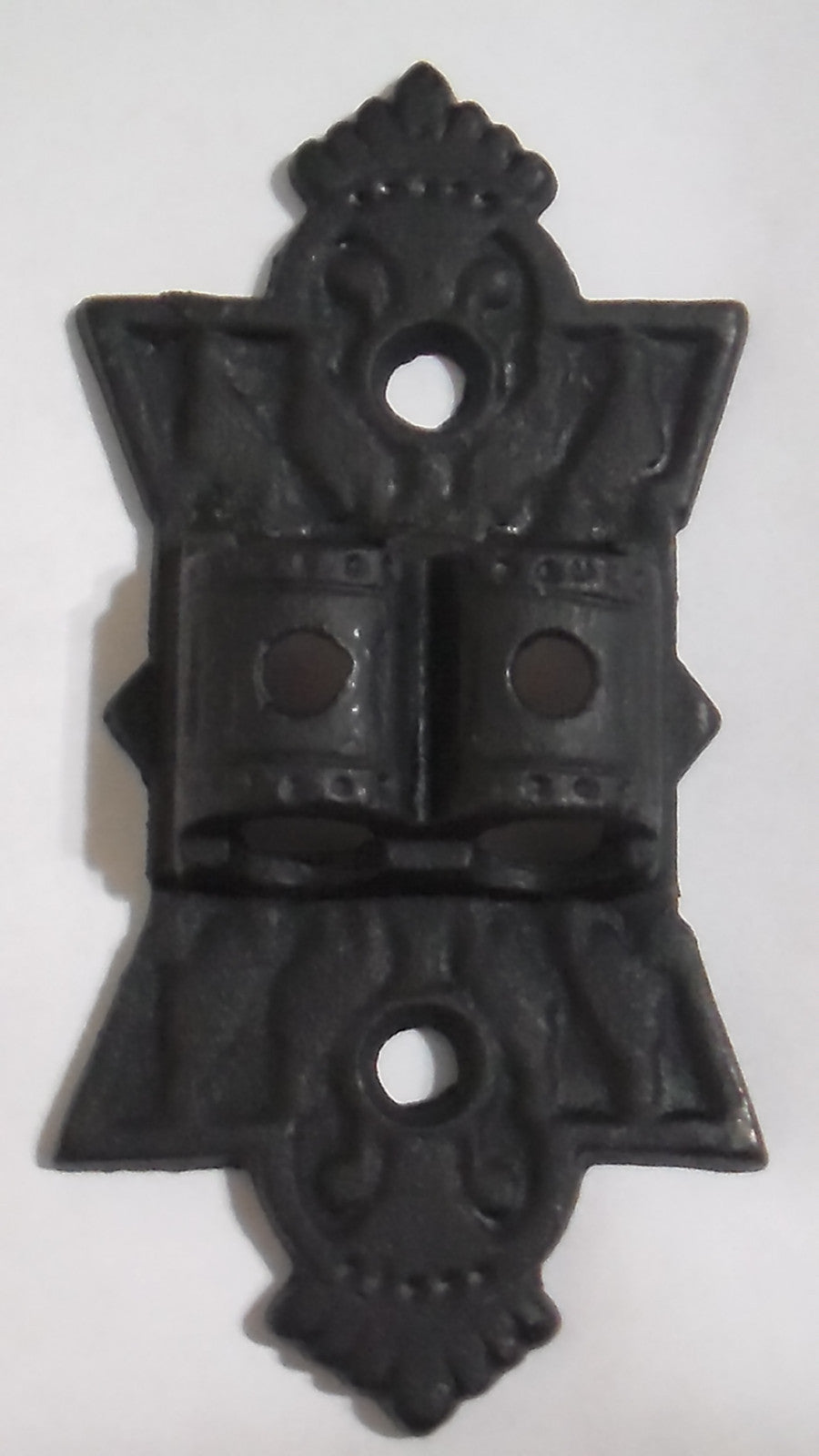 NEW 5" LARGE DOUBLE BLACK CAST IRON BRACKET LAMP WALL HANGER HINGE  #BR930