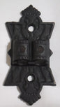 NEW 5" LARGE DOUBLE BLACK CAST IRON BRACKET LAMP WALL HANGER HINGE  #BR930