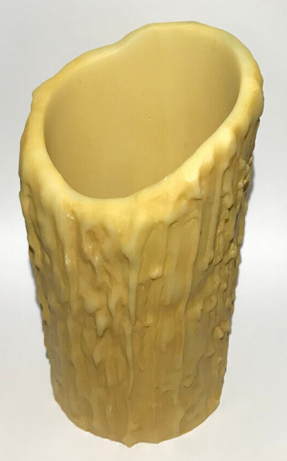 New 6" Ht. Large 3" Diameter Antique Gold Melting Resin Candle Cover #CC983A