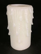 NEW 2" IVORY PolyBeesWax Chandelier Candelabra Candle Cover with DRIPS #CC900I - Stone Door Lamps
